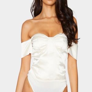 Pretty Little Thing champagne bodysuit